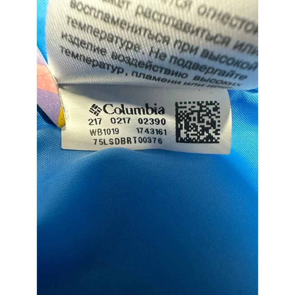 Columbia‎ Titanium Omni Tech Omni Heat Jacket Youth Medium Blue Waterproof Hood